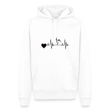 Gymnastique Pouls Gymnaste Professeur de sport Gymnastique au sol ECG - Sweat à capuche Premium bio Homme - blanc - Devant - Nico (187cm)