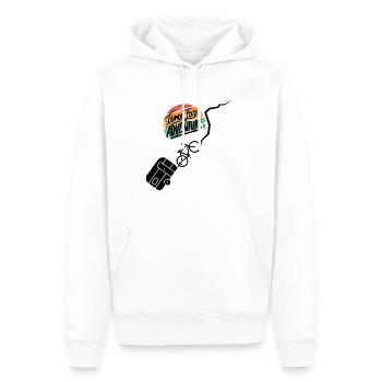 Vélo Caravane Adventure Caravan Camper - Sweat à capuche Premium bio Homme - blanc - Devant - Nico (187cm)