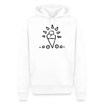 Eis - Männer Premium Bio Hoodie - Weiß - Vorne - Nico (187cm)