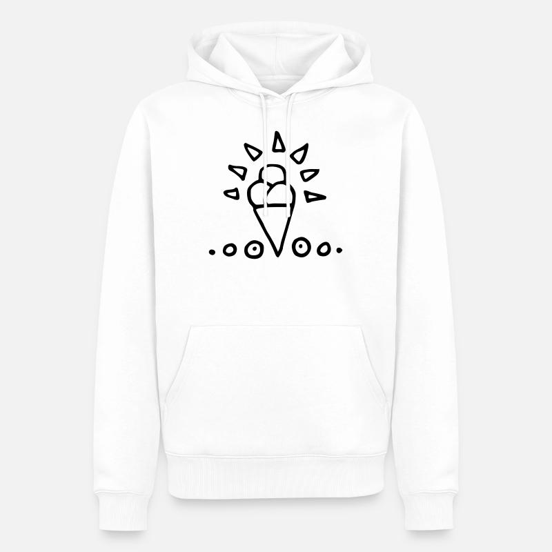 Eis - Männer Premium Bio Hoodie - Weiß