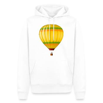 airplane aeroplane flugzeug heissluftballon air ba - Männer Premium Bio Hoodie - Weiß - Vorne - Nico (187cm)