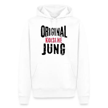 Kölsche Jung Kölner Original Geschenk Mann Köln - Männer Premium Bio Hoodie - Weiß - Vorne - Nico (187cm)