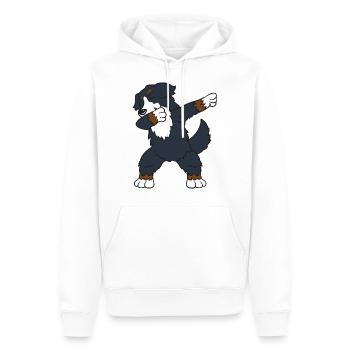 Dabbing Dab Bernese Mountain Dog Dog Dancing - Men’s Premium Organic Hoodie - white - Front - Nico (187cm)