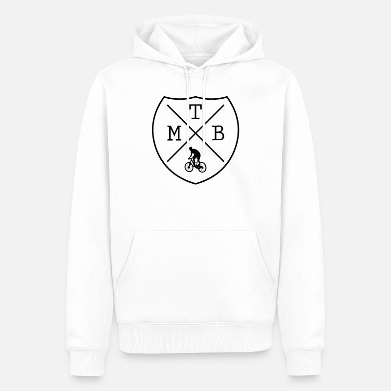 VTT vélo VTT - Sweat à capuche Premium bio Homme - blanc