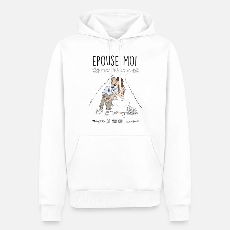 Ehe - Männer Premium Bio Hoodie - Weiß