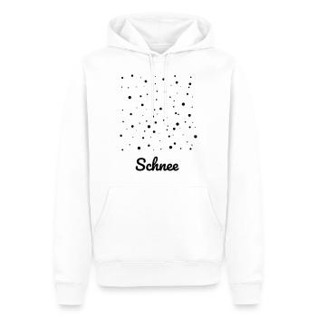 Neige, Hiver, Noël, flocons de neige, idée - Sweat à capuche Premium bio Homme - blanc - Devant - Nico (187cm)