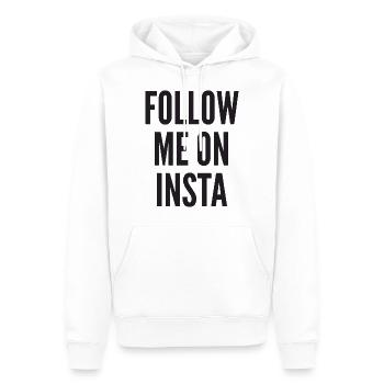 Follow Me On Insta - Männer Premium Bio Hoodie - Weiß - Vorne - Nico (187cm)