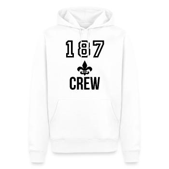 187 CREW - Männer Premium Bio Hoodie - Weiß - Vorne - Nico (187cm)