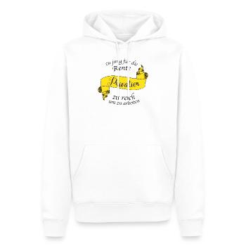 Privatier - zu jung für Rente, zu reich für Arbeit - Männer Premium Bio Hoodie - Weiß - Vorne - Nico (187cm)