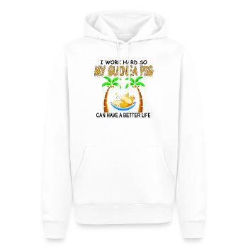 Meerschweinchen - Männer Premium Bio Hoodie - Weiß - Vorne - Nico (187cm)