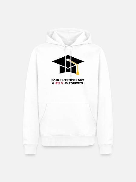 phd - Men’s Premium Organic Hoodie - white