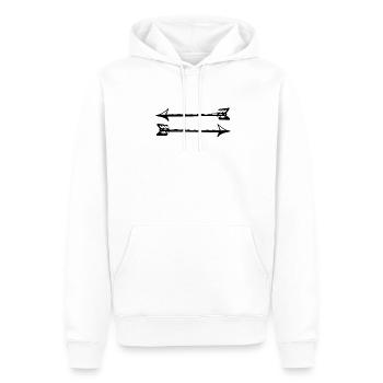 Pile - Herre Premium økologisk hoodie - hvid - Foran - Nico (187cm)