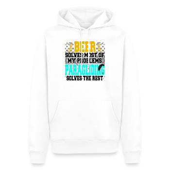 Paragliding - Männer Premium Bio Hoodie - Weiß - Vorne - Nico (187cm)