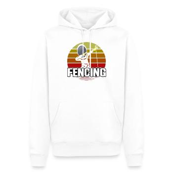 Fechten - Männer Premium Bio Hoodie - Weiß - Vorne - Nico (187cm)