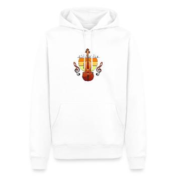 violon - Sweat à capuche Premium bio Homme - blanc - Devant - Nico (187cm)