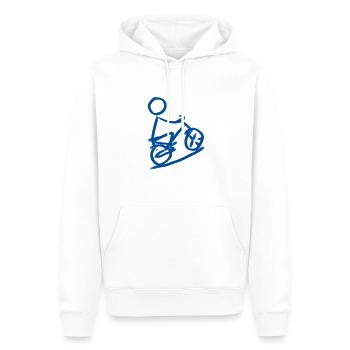 Fahrrad - Männer Premium Bio Hoodie - Weiß - Vorne - Nico (187cm)