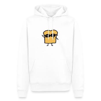 Toast breakfast bread - Men’s Premium Organic Hoodie - white - Front - Nico (187cm)