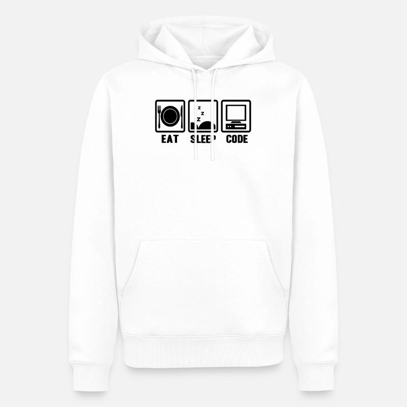 programmeur - Sweat à capuche Premium bio Homme - blanc