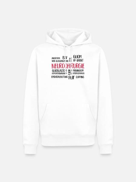 neurosurgery cloud - Men’s Premium Organic Hoodie - white