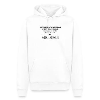 Vous ne m aimez pas c est pas grave. - Sweat à capuche Premium bio Homme - blanc - Devant - Nico (187cm)
