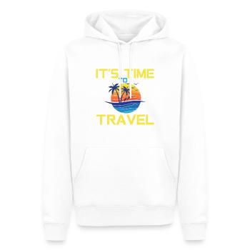 Voyage aventure cadeau de vacances - Sweat à capuche Premium bio Homme - blanc - Devant - Nico (187cm)