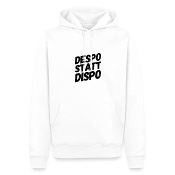Despo statt Dispo - Männer Premium Bio Hoodie - Weiß - Vorne - Nico (187cm)