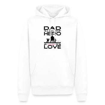 Vater und Tochter Geschenk - Männer Premium Bio Hoodie - Weiß - Vorne - Nico (187cm)