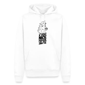 Licorne Cheeky Funny Sayings II - Sweat à capuche Premium bio Homme - blanc - Devant - Nico (187cm)
