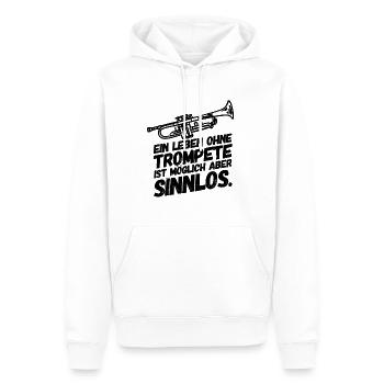 Trompete Trompeten Trompeter Sinn II - Männer Premium Bio Hoodie - Weiß - Vorne - Nico (187cm)