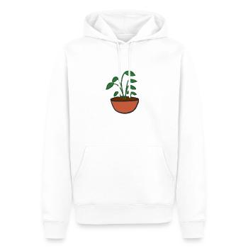 Pflanze - Männer Premium Bio Hoodie - Weiß - Vorne - Nico (187cm)