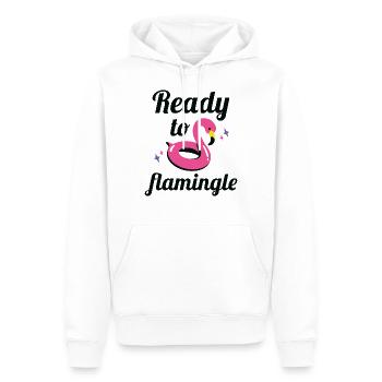 Ready To Flamingle - Männer Premium Bio Hoodie - Weiß - Vorne - Nico (187cm)