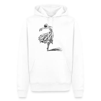 Élégante danseuse vintage - Sweat à capuche Premium bio Homme - blanc - Devant - Nico (187cm)