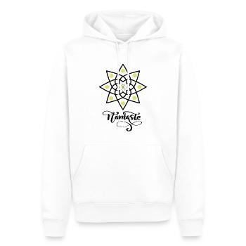 Namaste yoga Namasté - Sweat à capuche Premium bio Homme - blanc - Devant - Nico (187cm)
