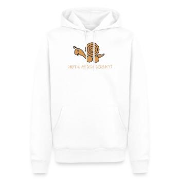 Schnecke - Männer Premium Bio Hoodie - Weiß - Vorne - Nico (187cm)