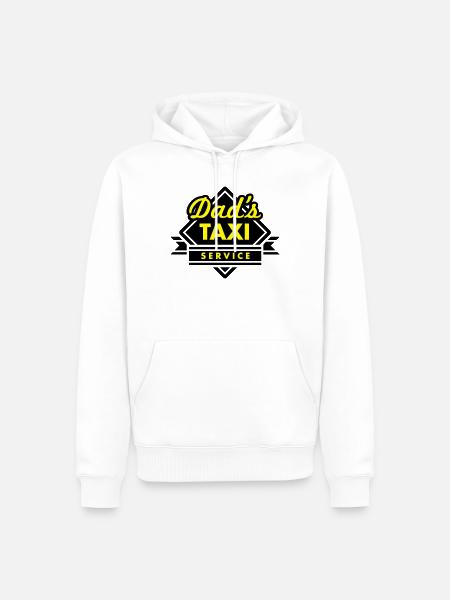 Dad's Taxi Service - Männer Premium Bio Hoodie - Weiß