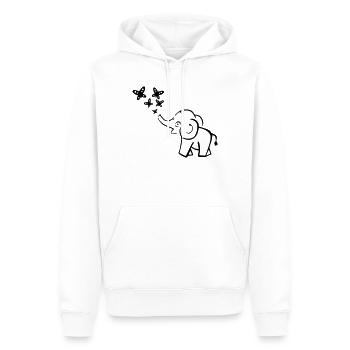elefant lustig - Männer Premium Bio Hoodie - Weiß - Vorne - Nico (187cm)