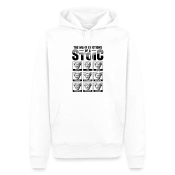 Stoic philosopher Marcus Aurelius Stoic - Men’s Premium Organic Hoodie - white - Front - Nico (187cm)