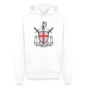 Chevalier - Sweat à capuche Premium bio Homme - blanc - Devant - Nico (187cm)