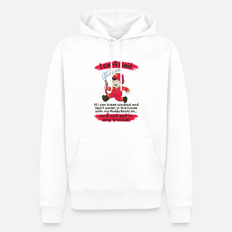 Pompier Enfant pompier - Sweat à capuche Premium bio Homme - blanc