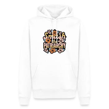 Féminisme Égalité féministe - Sweat à capuche Premium bio Homme - blanc - Devant - Nico (187cm)