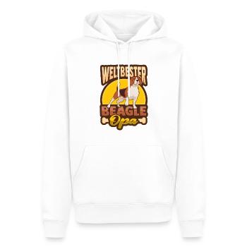 Weltbester Beagle Opa Design n Beagle Opa - Männer Premium Bio Hoodie - Weiß - Vorne - Nico (187cm)