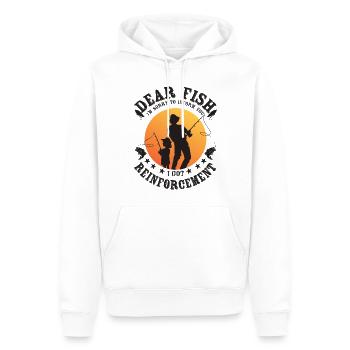 Verstärkung angeln - Männer Premium Bio Hoodie - Weiß - Vorne - Nico (187cm)