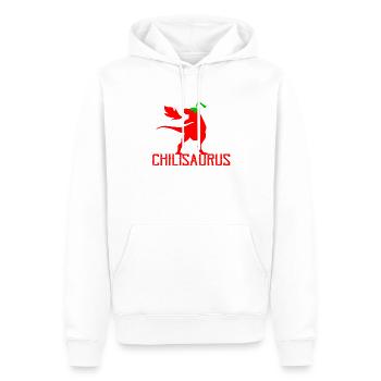 Chilisaurus Chili Dinosaurier - Männer Premium Bio Hoodie - Weiß - Vorne - Nico (187cm)