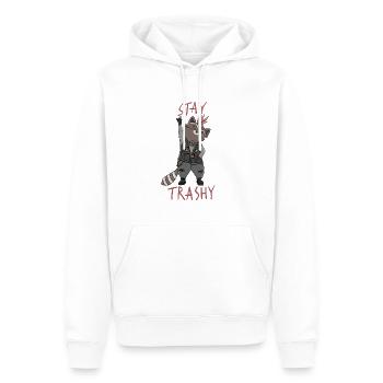 Stay Trashy Design for a Fun Punk - Men’s Premium Organic Hoodie - white - Front - Nico (187cm)