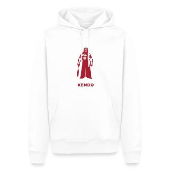 Tenue de Kendo pour les combattants d’arts martiaux - Sweat à capuche Premium bio Homme - blanc - Devant - Nico (187cm)