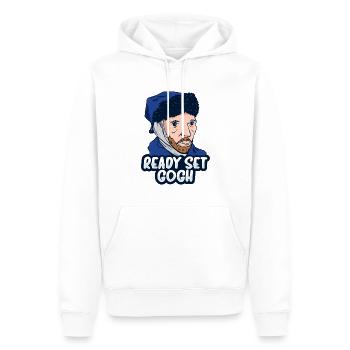 L’art de Van Gogh - Sweat à capuche Premium bio Homme - blanc - Devant - Nico (187cm)