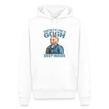 L’art de Van Gogh - Sweat à capuche Premium bio Homme - blanc - Devant - Nico (187cm)