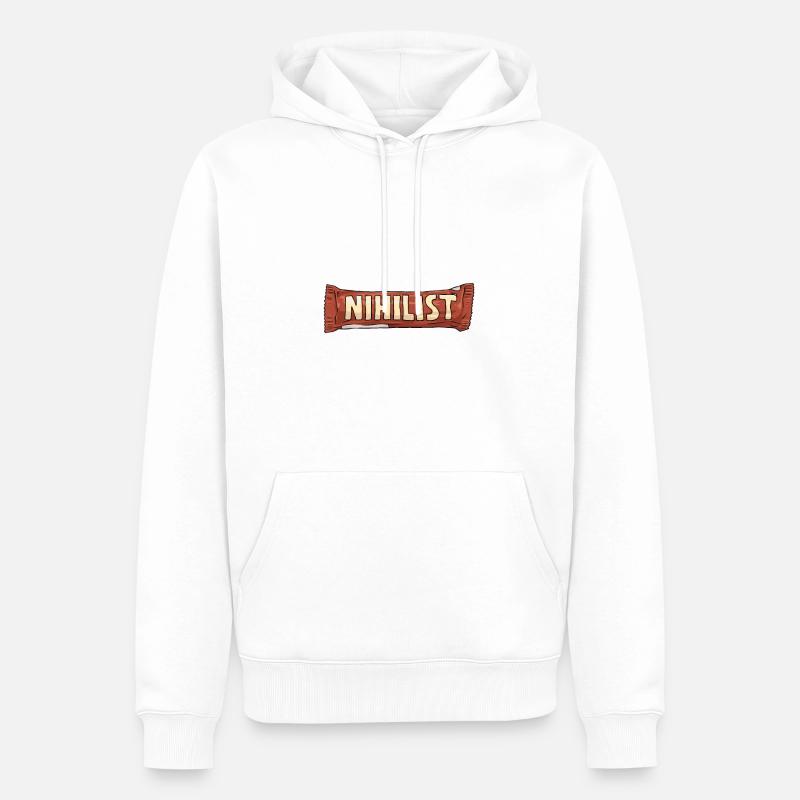 Existentialisme Nihilisme - Sweat à capuche Premium bio Homme - blanc