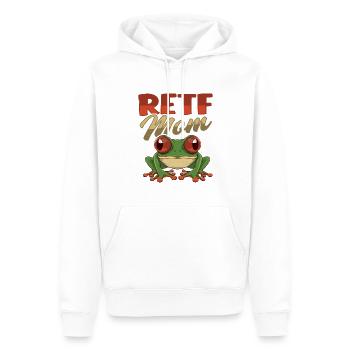 Grenouille aux yeux rouges RETF MOM pour une mère grenouille - Sweat à capuche Premium bio Homme - blanc - Devant - Nico (187cm)