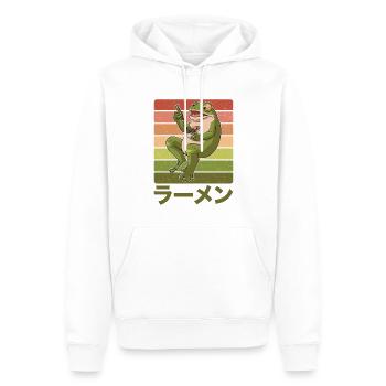La grenouille crapaud mange la conception de soupe ramen pour un - Sweat à capuche Premium bio Homme - blanc - Devant - Nico (187cm)
